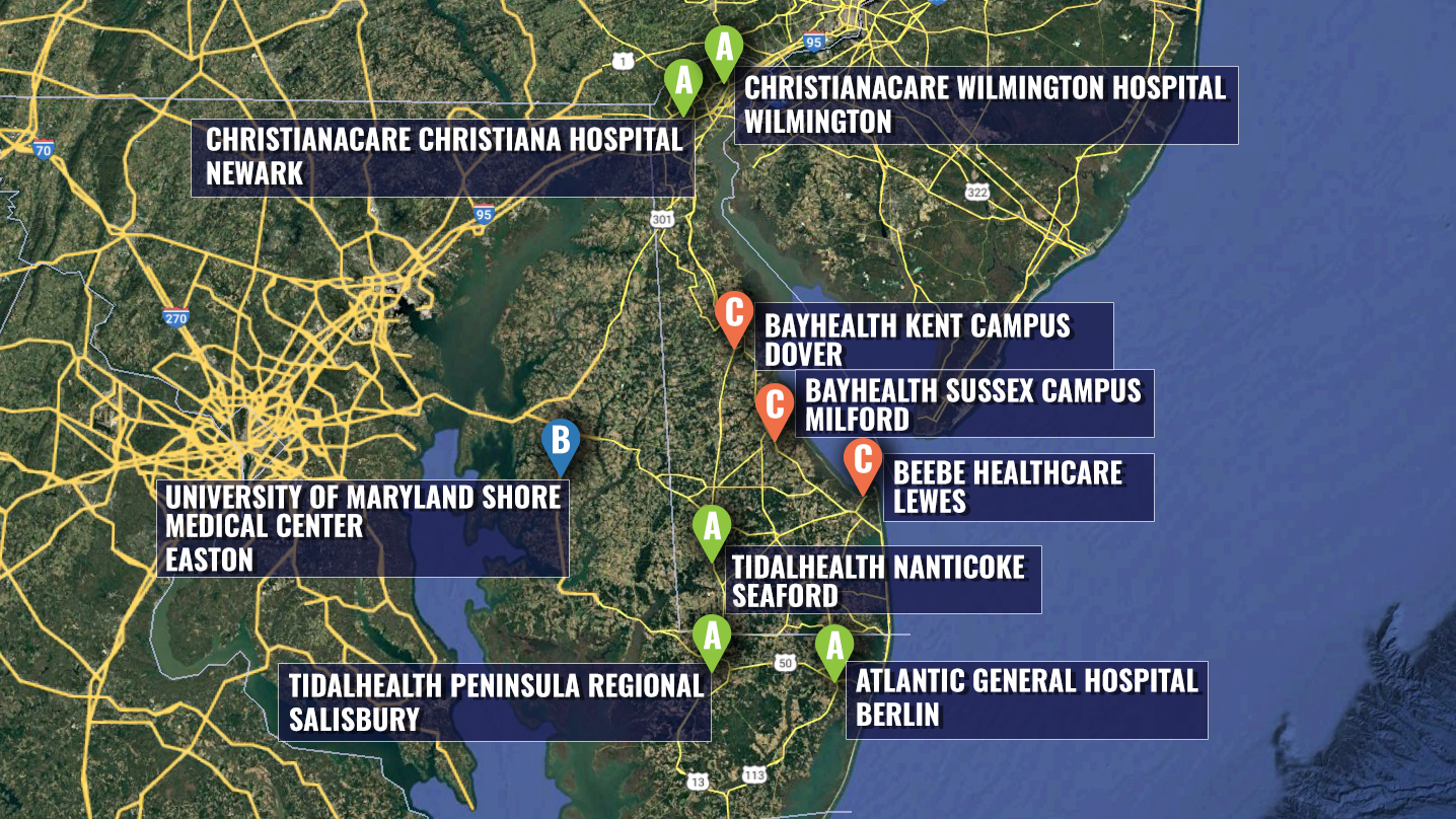Delmarva hospital Leapfrog safety scores 2025